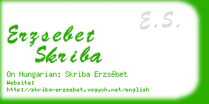 erzsebet skriba business card