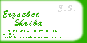 erzsebet skriba business card